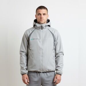 Asics x Hidden NY Shield Track Jacket - Size Large - Grey - NEW